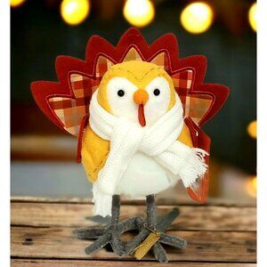 New Featherly Friends Turkey Bird COCO Thanksgiving Autumn Fall Decor 2023 Scarf
